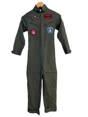 Top Gun Pilot Flight Suit Pilot Costume Kids Size 9/10 Maverick Air Force
